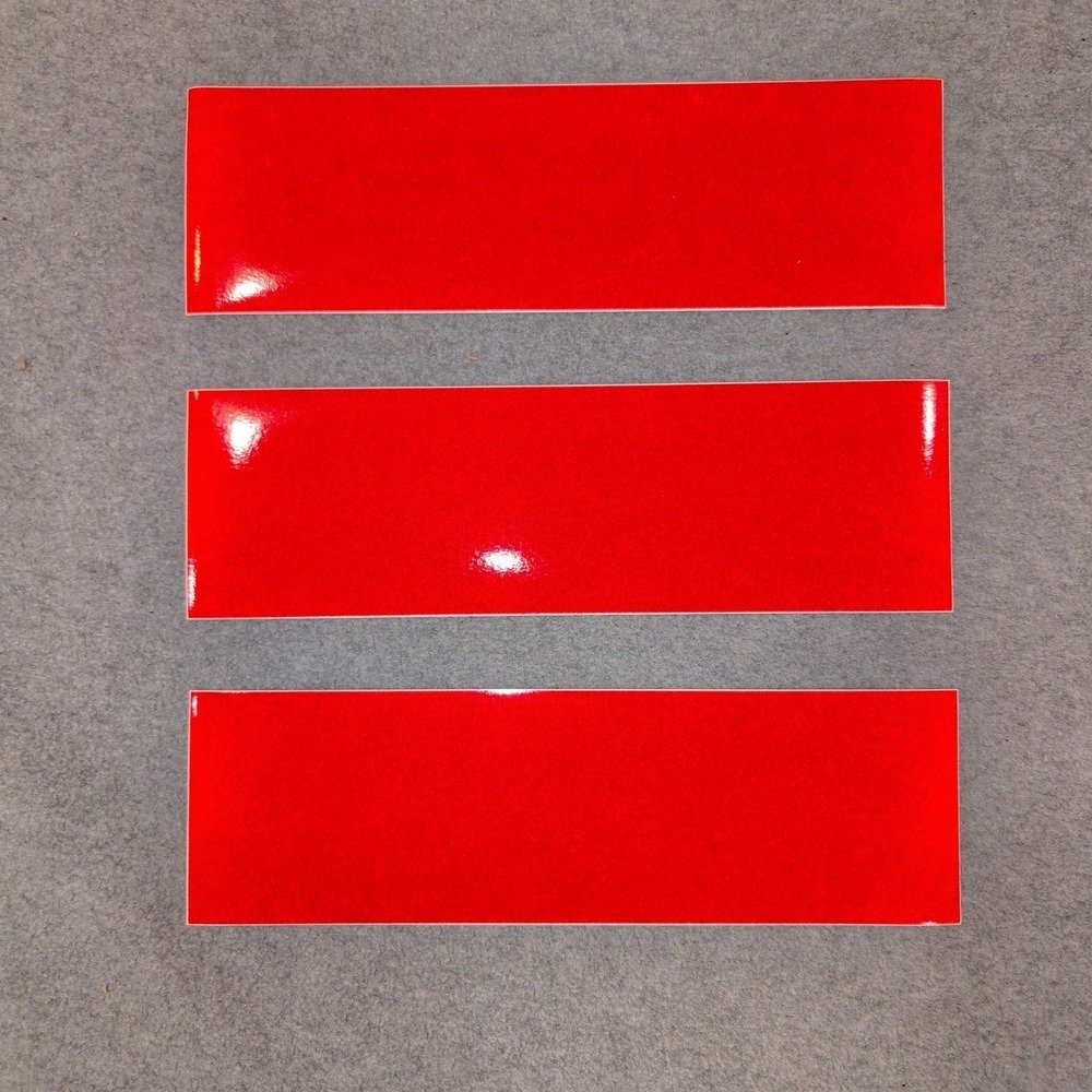 3M Scotchlite Reflective Graphic Film Red Safety Stickers 3 Pack Adhesive Strips - Picture 2 of 5
